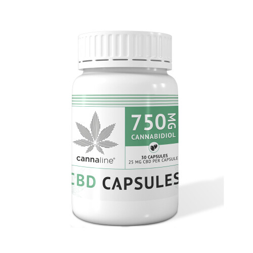 Cannaline CBD Capsules 750 mg – 750 mg of CBD + broad spectrum Cannabinoids