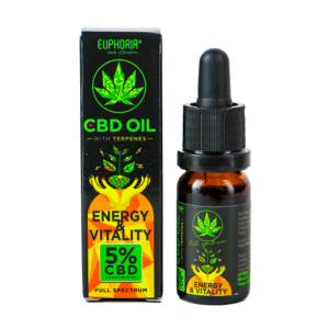 Euphoria 5% CBD Oil with Terpenes: Energy & Vitality – full spectrum Cannabidiol oil with natural terpenes